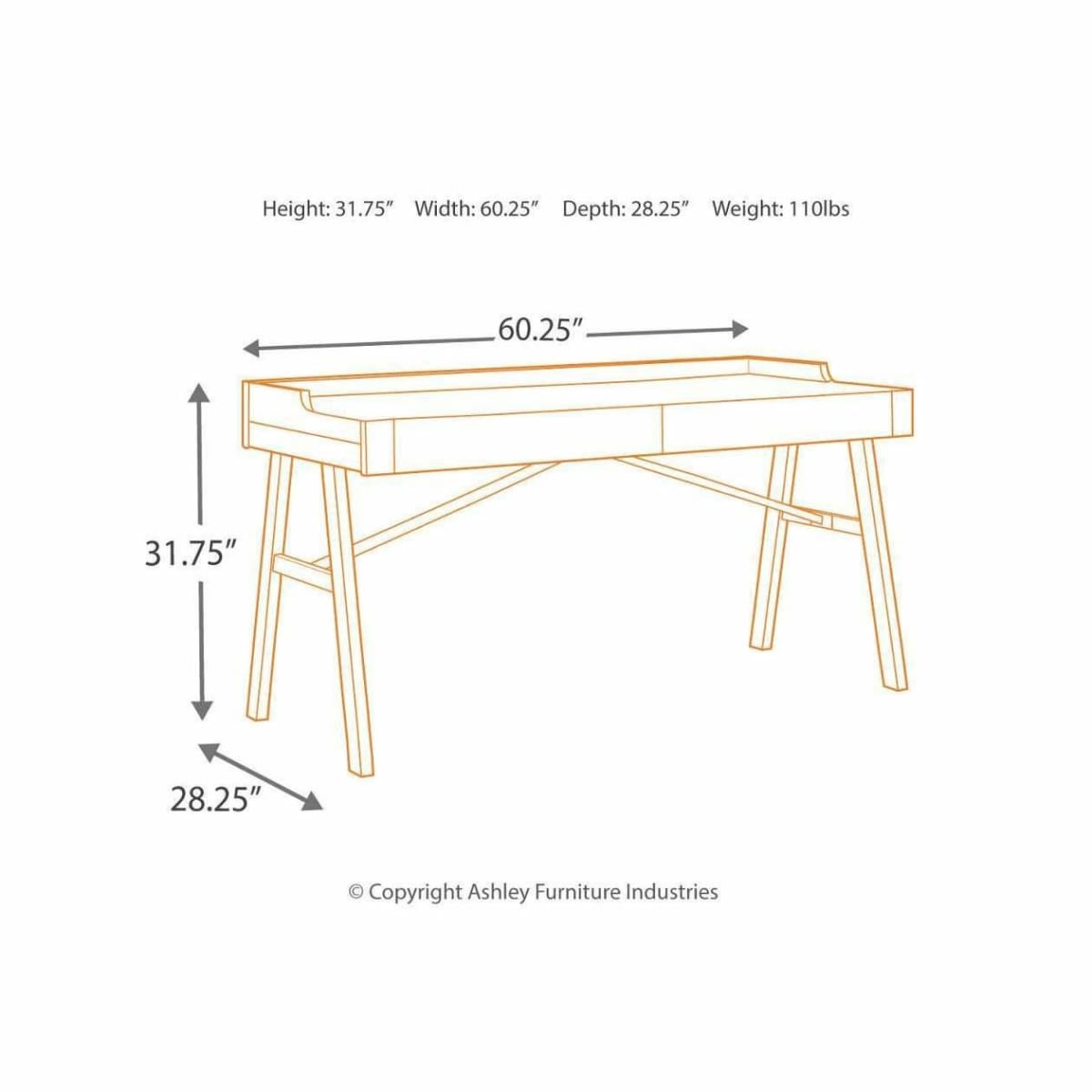 Hamlyn 48 Home Office Desk - Office Desk
