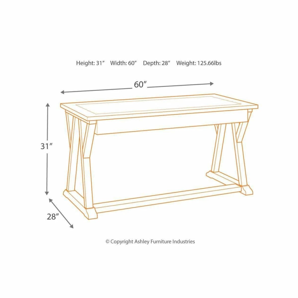 Jonileene 60 Home Office Desk - Office Desk