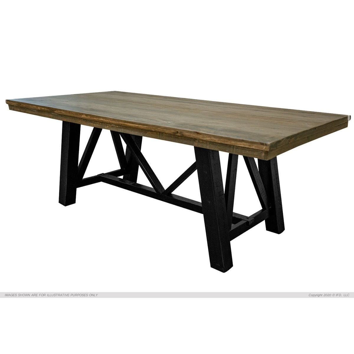 Loft Brown 6pc Dining Set - 78-3/4 x 39-1/4 - DININGCOUNTERHEIGHT