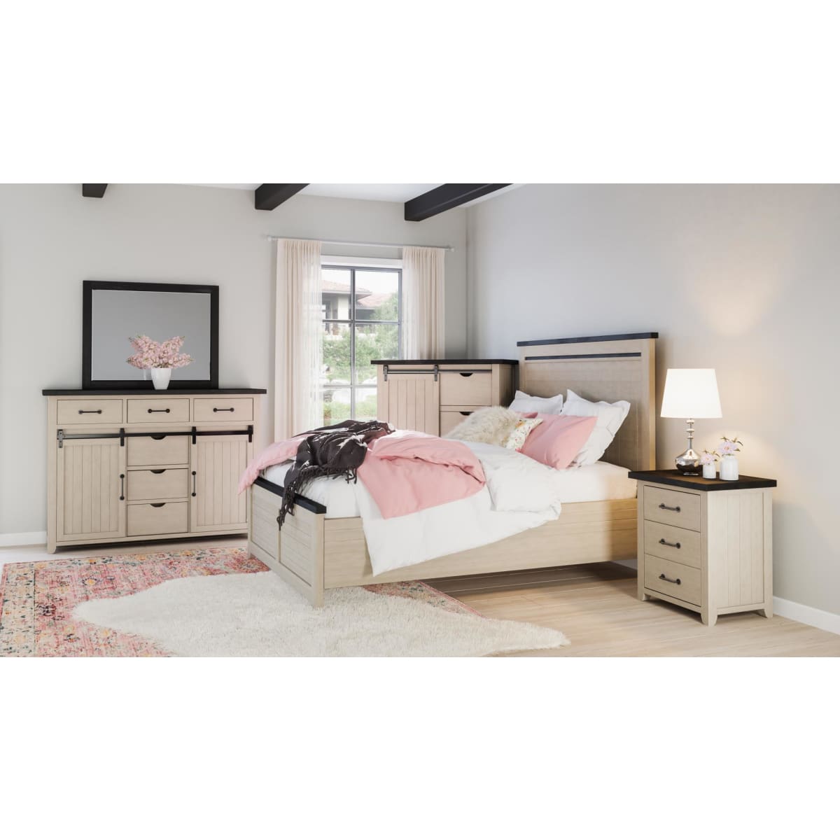 Madison Country Panel Beds-White - BED