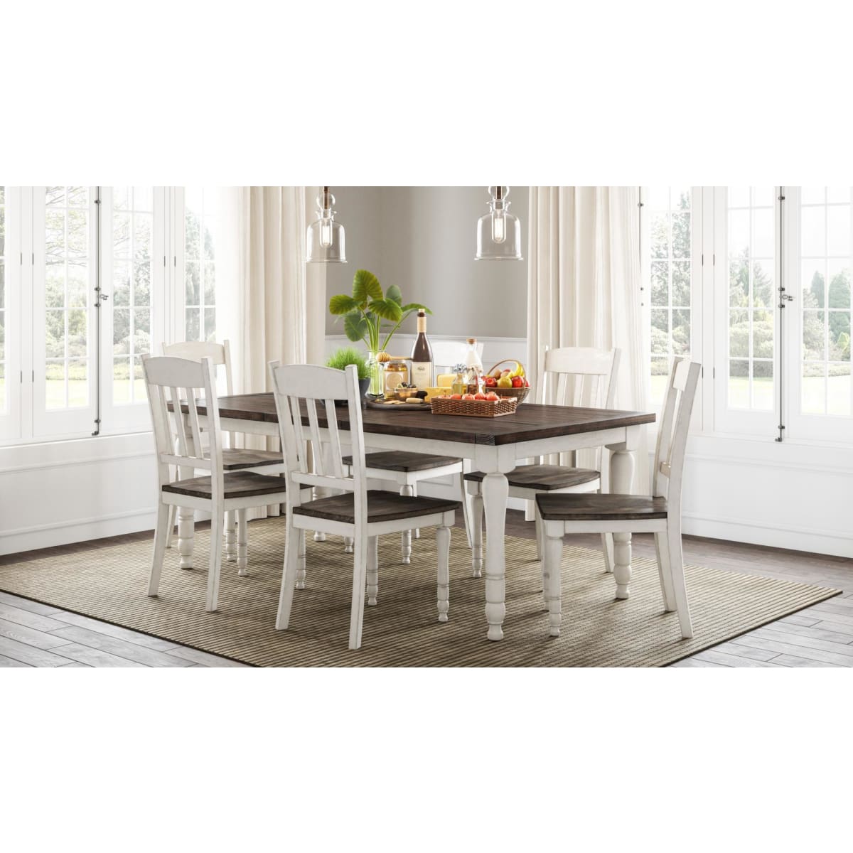 Madison County 6pc Casual Dining Set - 42X60X78 - DININGCOUNTERHEIGHT