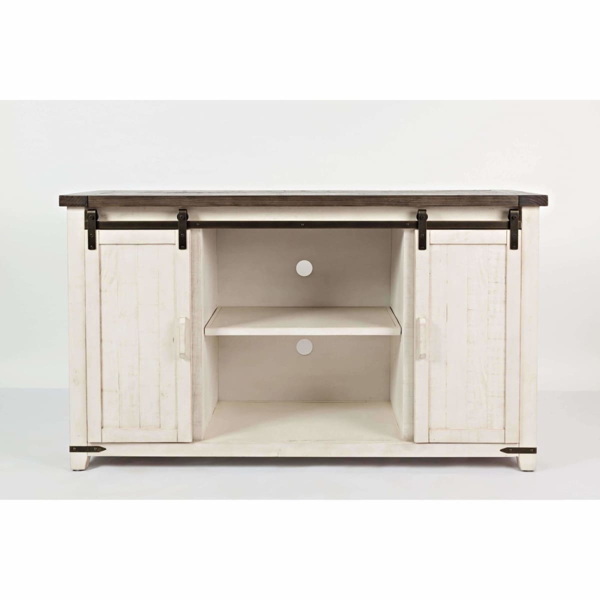 Madison County Vintage White 60 Barn Door Server - SIDE BOARD