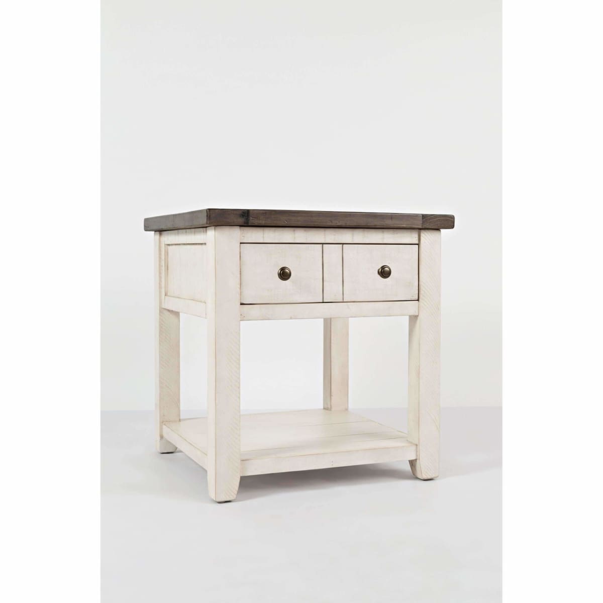 Madison County Vintage White End Table - END TABLE/SIDE TABLE
