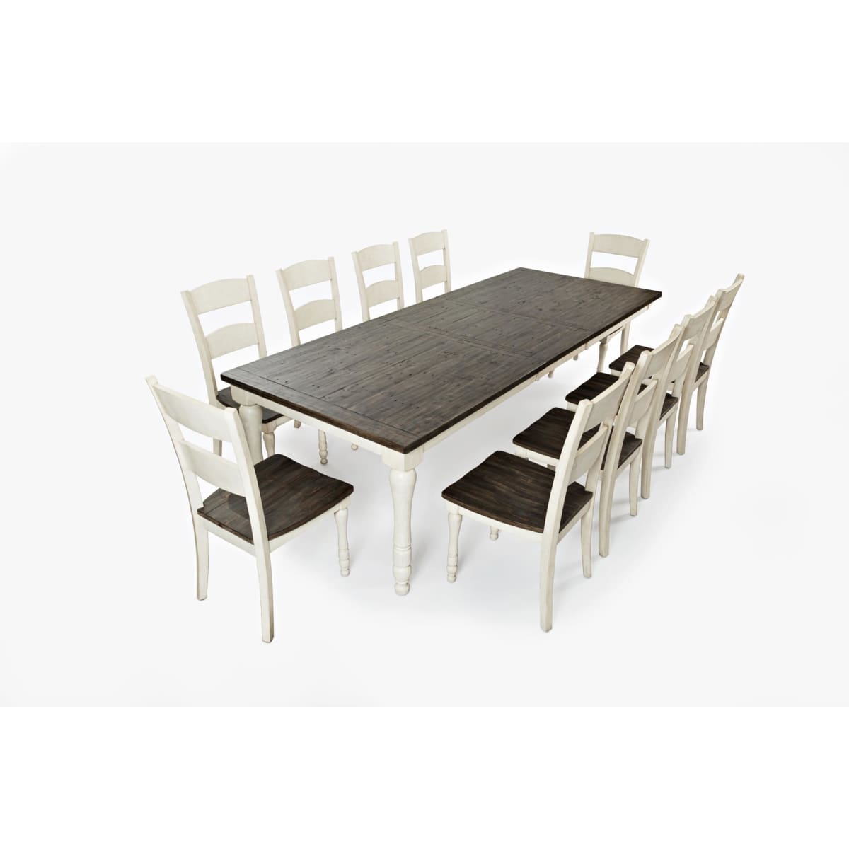 Madison County Vintage White Rectangle Extension Table 7pc Set - Width: 42 x Depth: 84(96 with Extension) x Height: 30 / Vintage White /