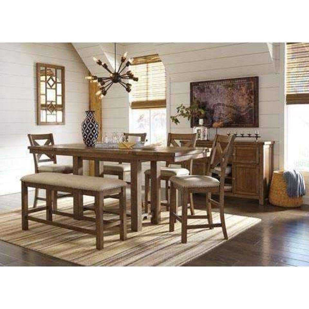 Moriville 7Pc Counter Height Table Set - DININGCOUNTERHEIGHT