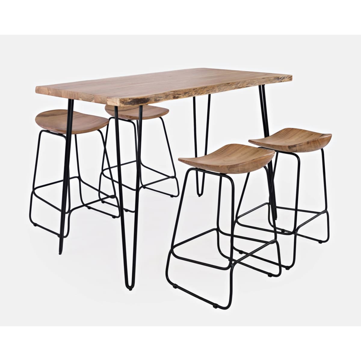 Nature’s Edge Casual Counter Height 5pc Set-Natural Color - 52X28X36 - DININGCOUNTERHEIGHT