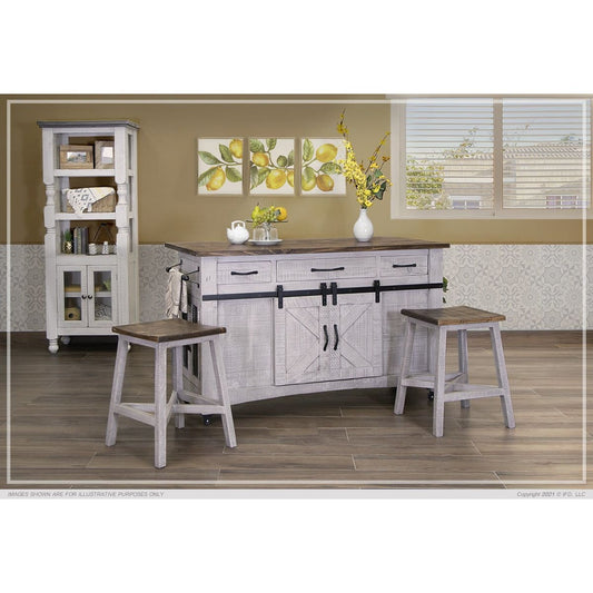 Pueblo Grey Kitchen Island - 59-3/4 x 30 x 35-1/4 - Kitchen Island