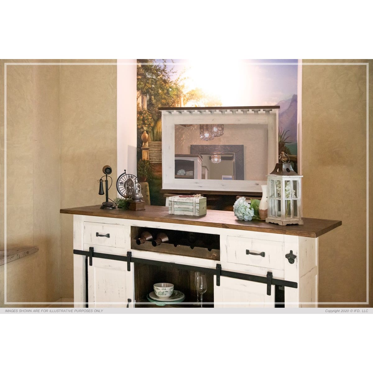 Pueblo White Bar - 76 x 26-1/2 x 42 - BAR