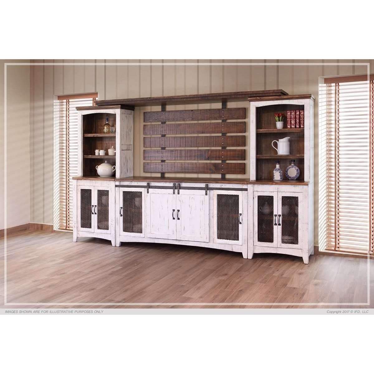 Pueblo White Entertainment Unit - ENTERTAINMENT CONSOLE