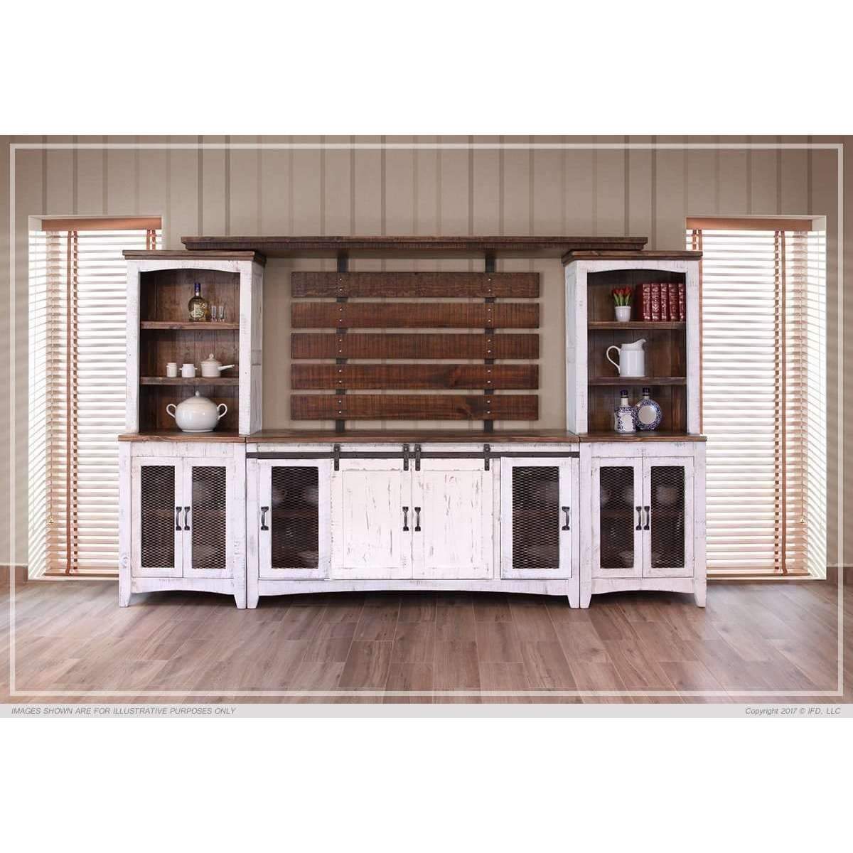 Pueblo White Entertainment Unit - ENTERTAINMENT CONSOLE