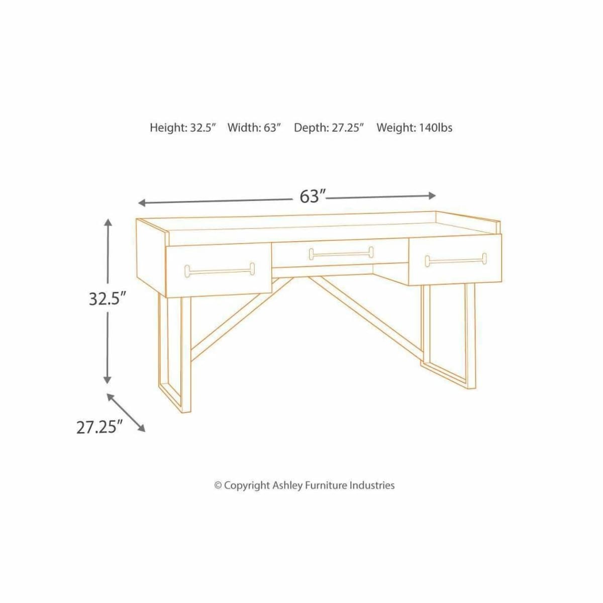 Starmore 63 Home Office Desk - Office Desk