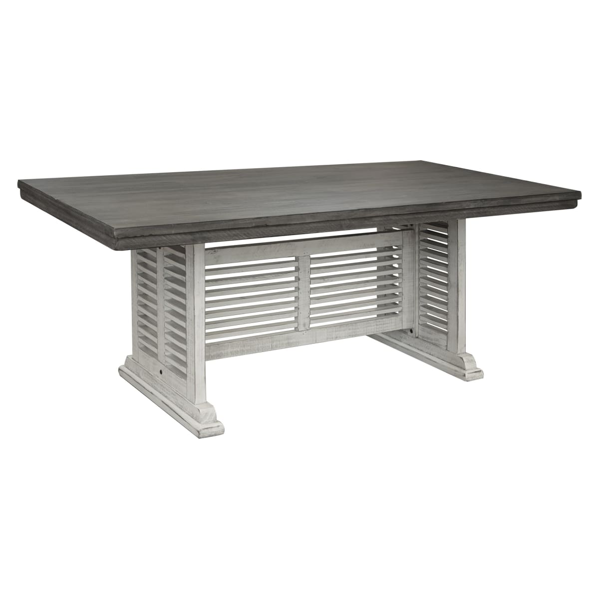 Stone Color Rectangular Dining Table - DININGCOUNTERHEIGHT