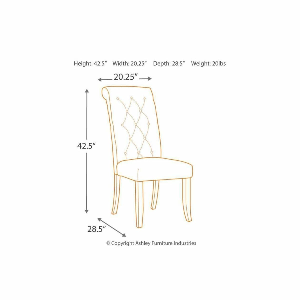Tripton Graphite Dining Room Chair - dining chairs