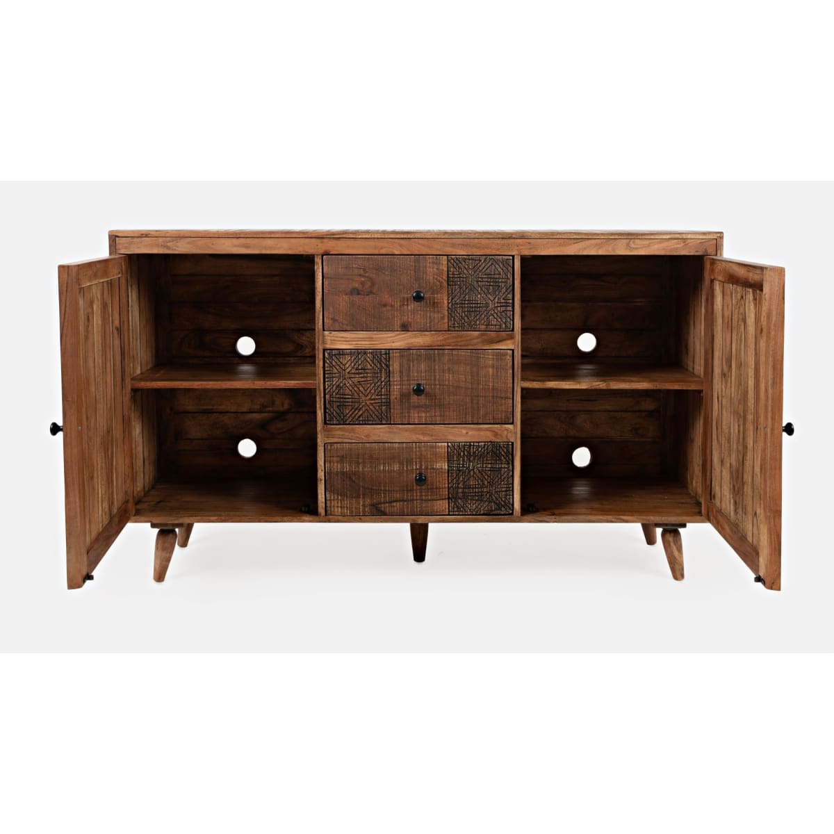 Urban Village 2 Door Accent Chest - 57X14X33 - accent cabinet