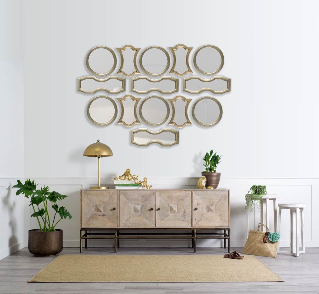 Avalon Wall Mirror Gold Wood | 12x15 - wall-mirrors-grouped