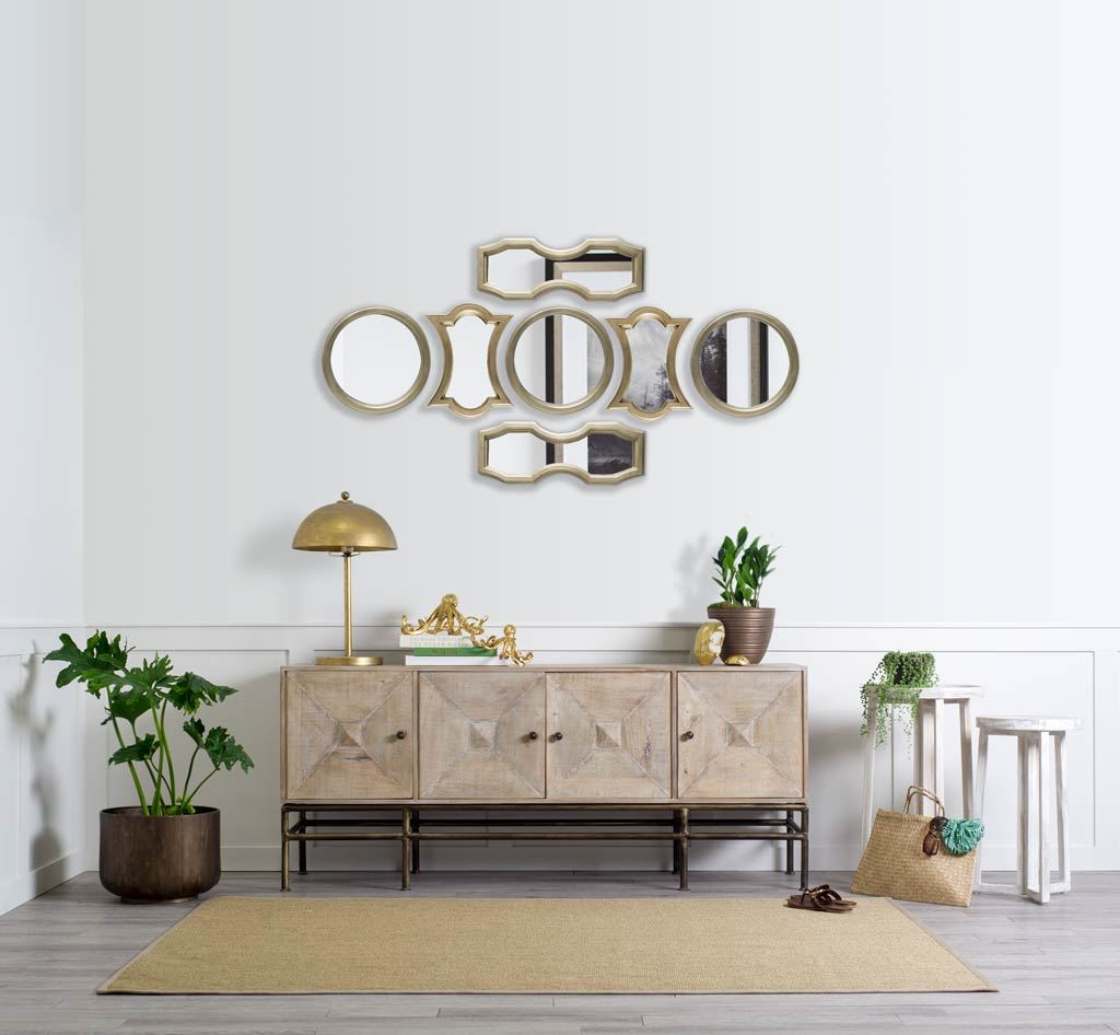 Avalon Wall Mirror Gold Wood | 12x15 - wall-mirrors-grouped