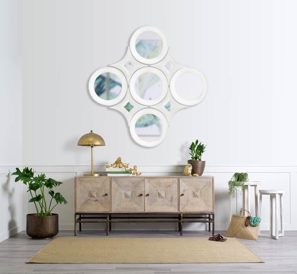 Amphion Wall Mirror Whitewashed Wood - wall-mirrors-grouped