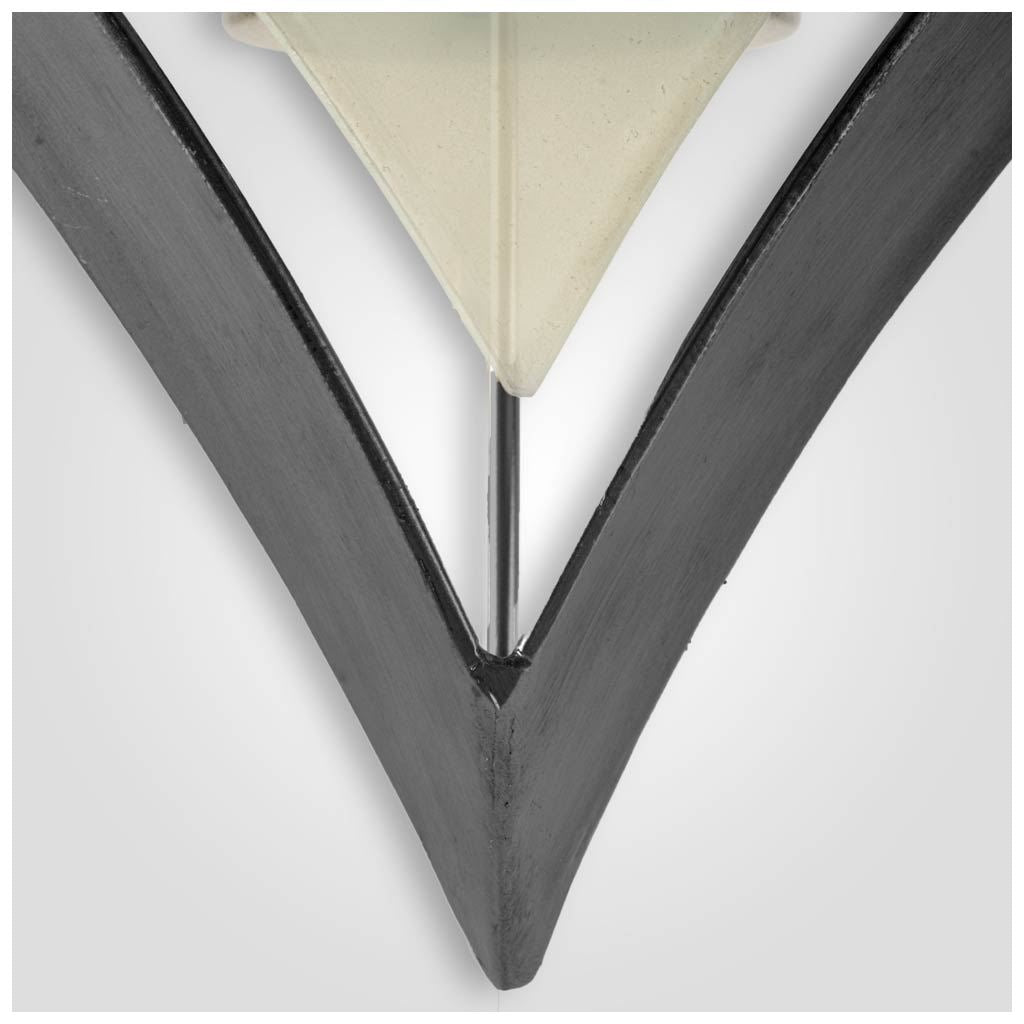 Tarmac Wall Candle Holder Silver Metal | Frosted Glass | 4 - wall-candle-holders