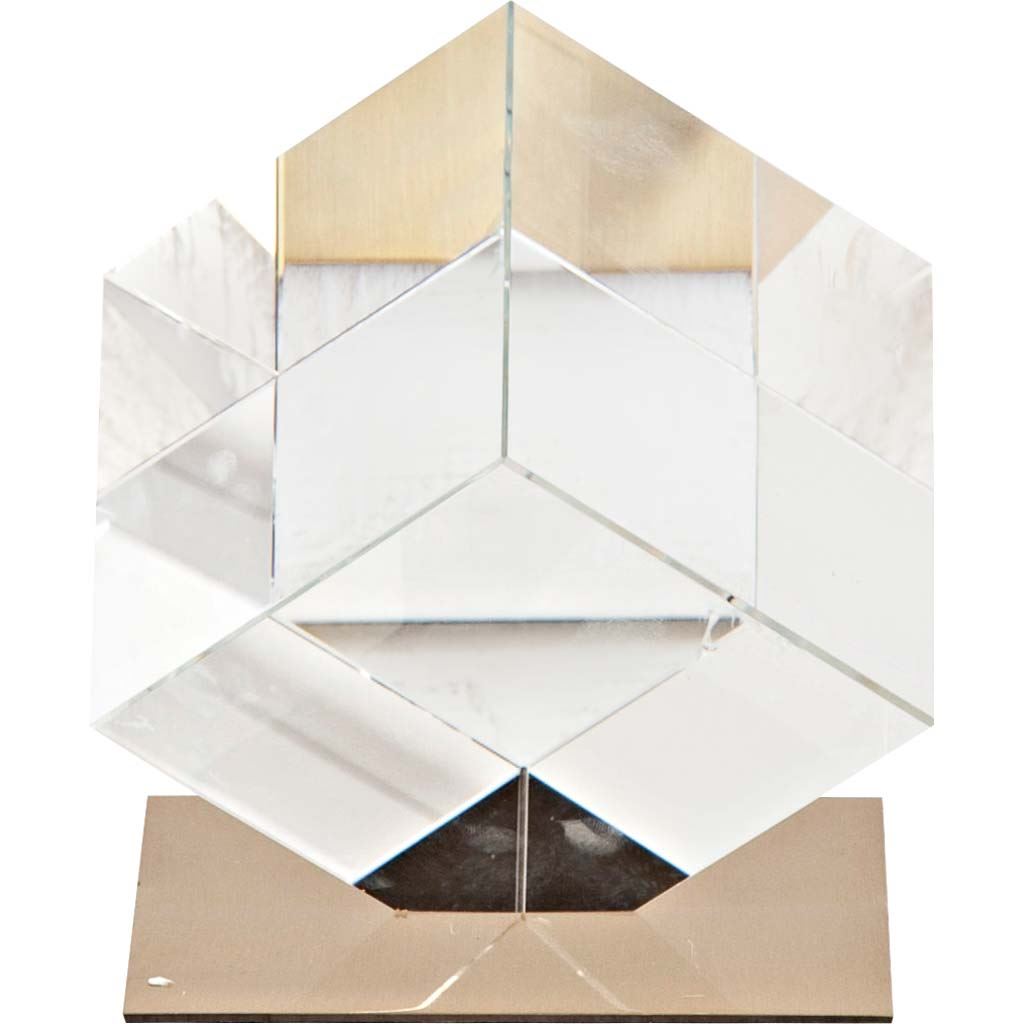 Lareina II Large 5L x 5W Clear Glass Cube