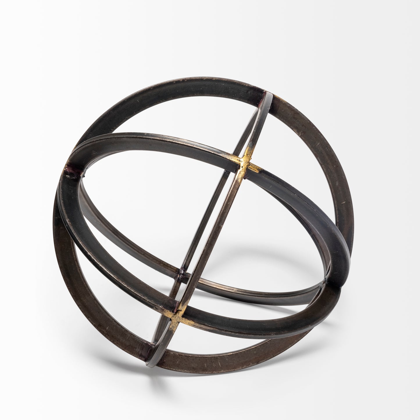Galenna II (Medium) 9L x 9W Black Metal Circular Decorative Orb