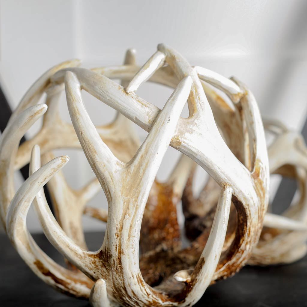 Ramus II (Large) 7L x 7W Brown Antler Shaped Decorative Orb Ball