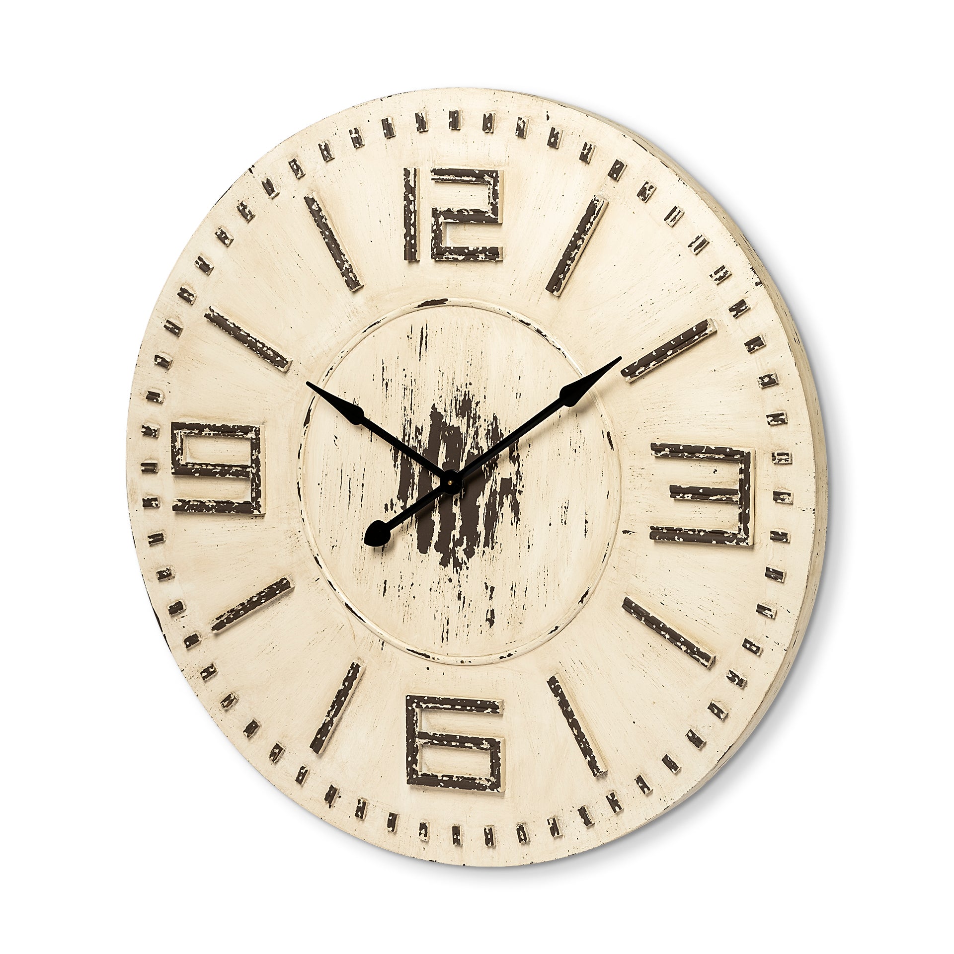 Devonshire Wall Clock Cream Wood | 42’’ - wall-clocks