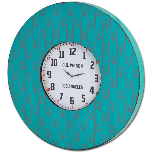 Calabash Wall Clock Blue Wood | 33’’ - wall-clocks