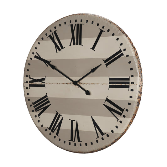 Belton 41.5" Round Oversize Farmhouse Wall Clock