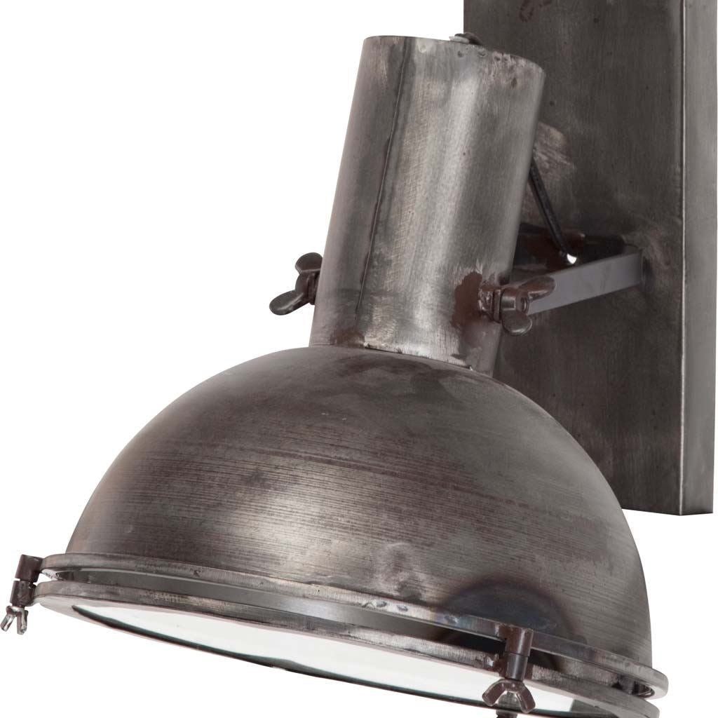 Taza Wall Sconce Gray Metal - wall-fixtures