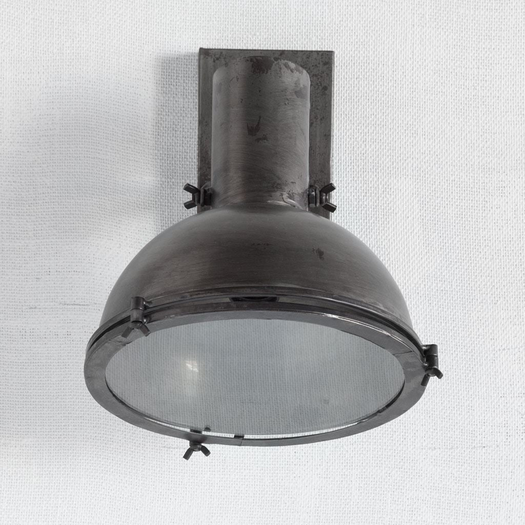 Taza Wall Sconce Gray Metal - wall-fixtures