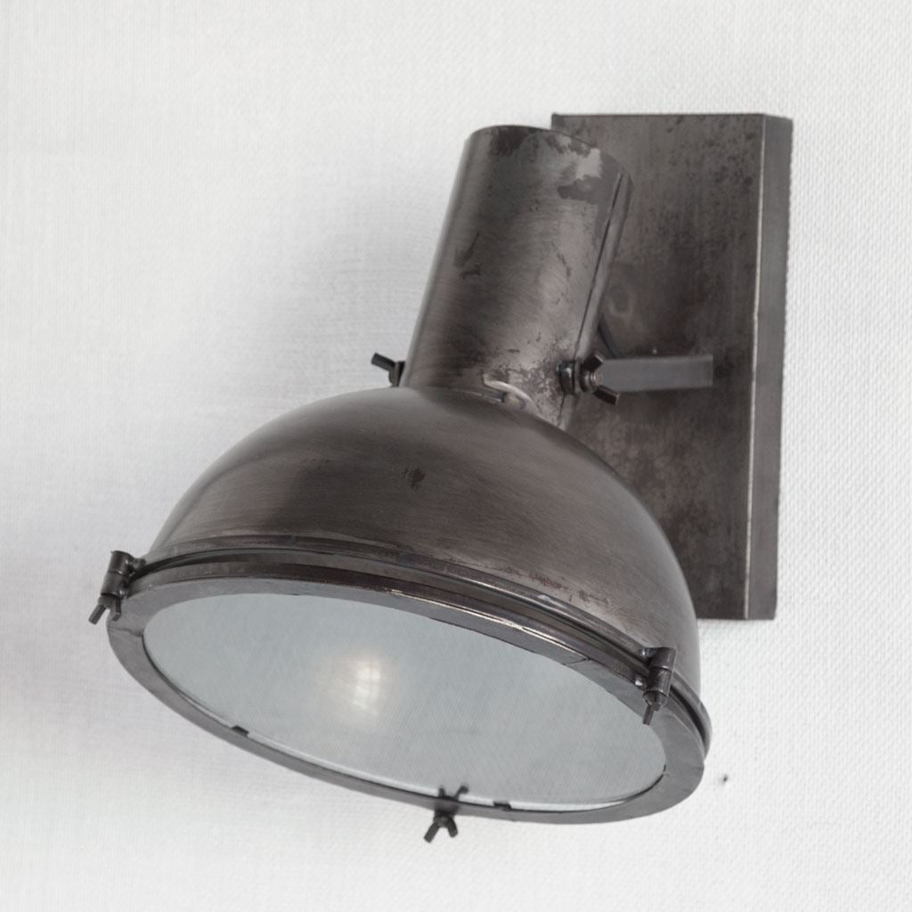 Taza Wall Sconce Gray Metal - wall-fixtures