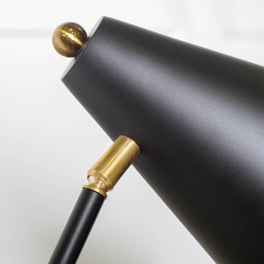 Fragon II(26"H) Black/Gold Metal Adjustable Cone Shade Table Lamp