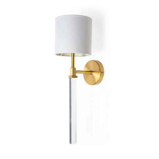 Santander Wall Sconce Gold Metal | White Shade