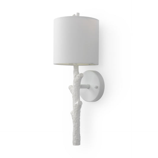 Sabinal Wall Sconce White Resin | White Shade - wall-fixtures