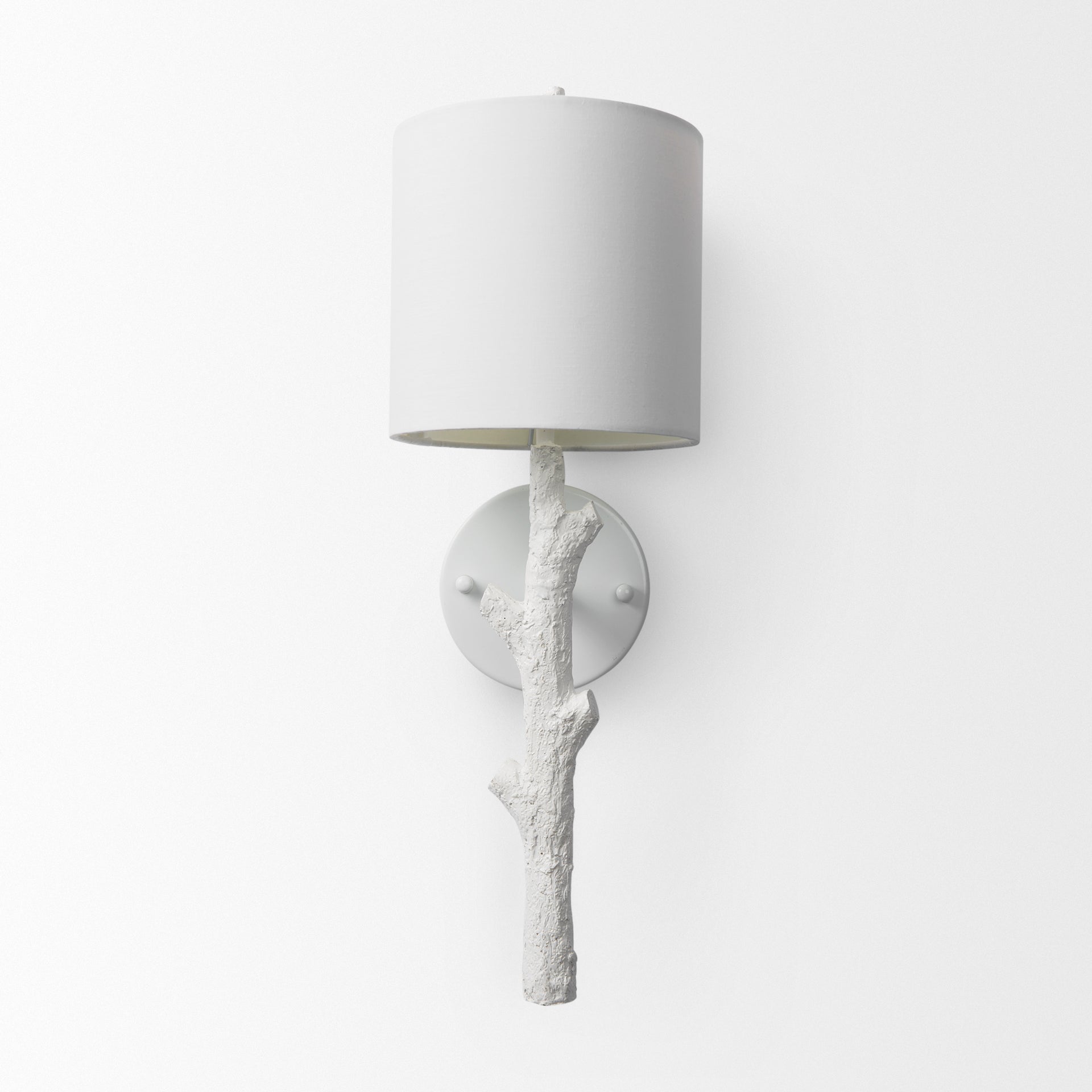 Sabinal Wall Sconce White Resin | White Shade - wall-fixtures