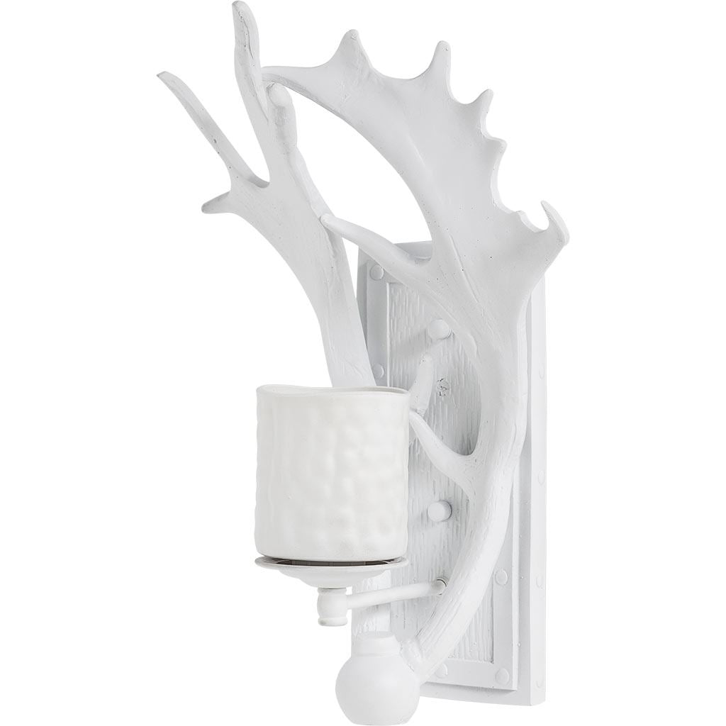 Rockland Wall Sconce White Resin - wall-fixtures