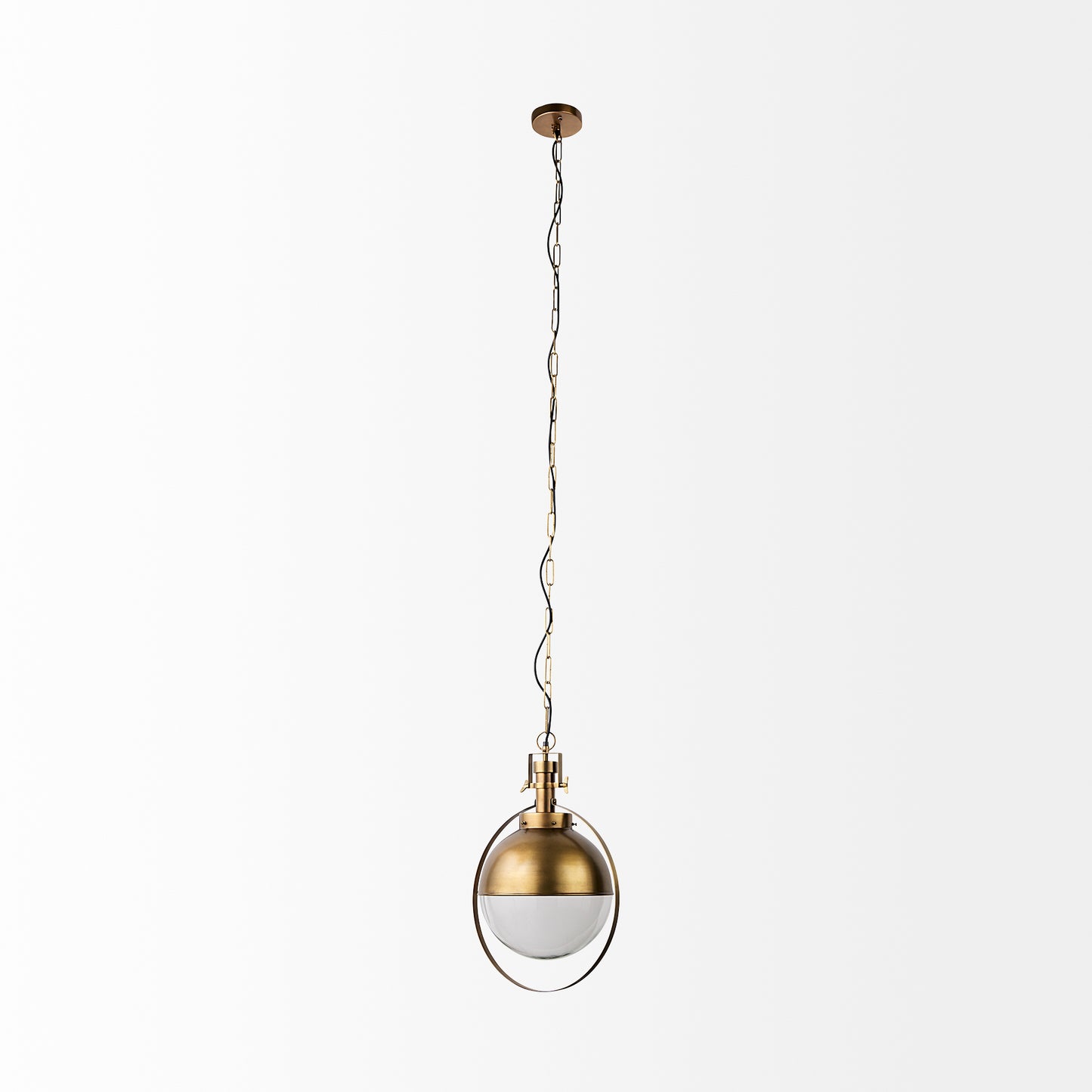 Leighton Pendant Light Gold Metal | Glass Globe - pendant-light