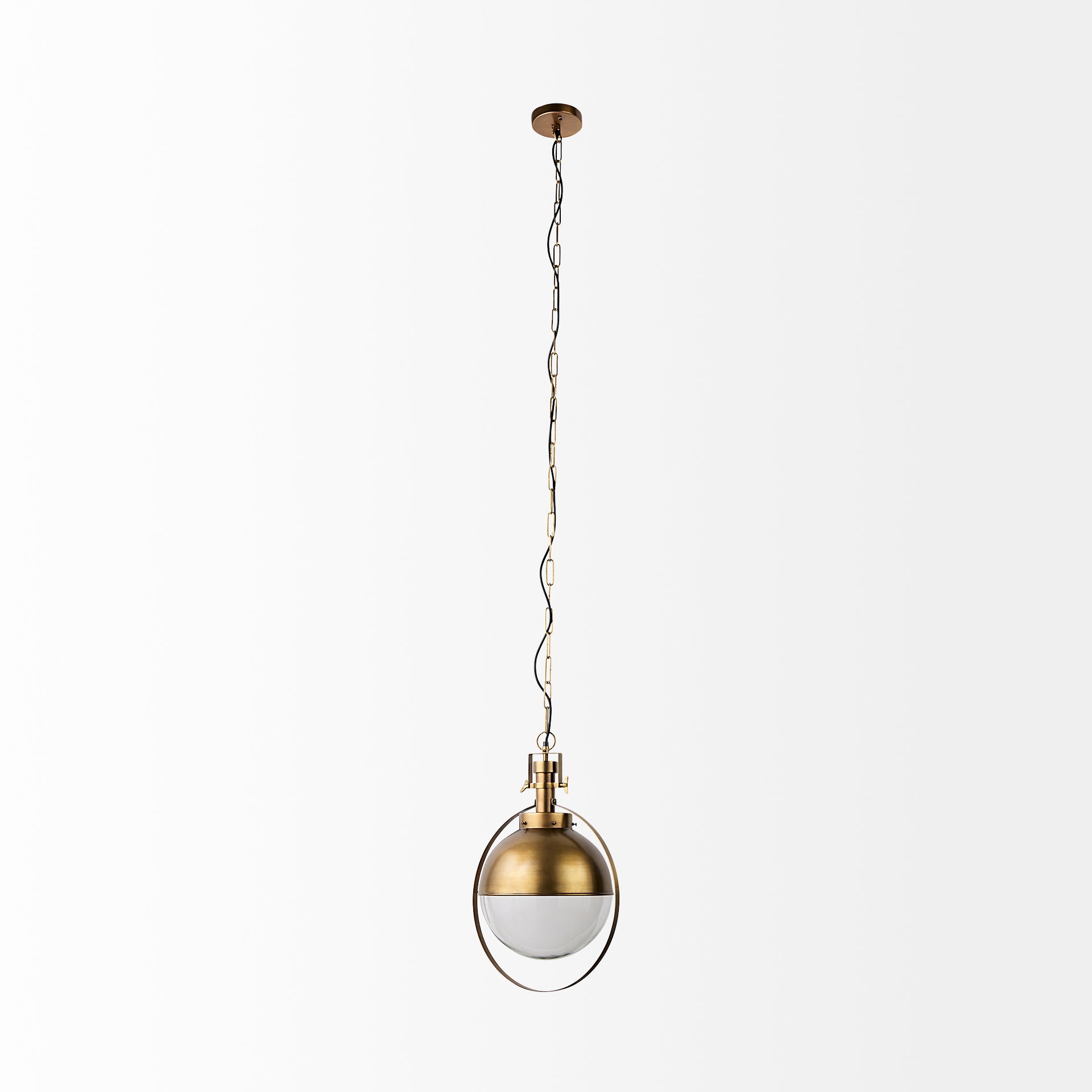 Leighton Pendant Light Gold Metal | Glass Globe - pendant-light