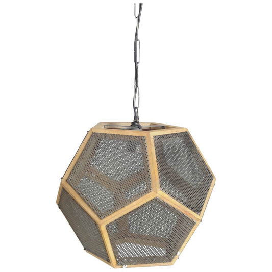 Cordell Pendant Light Brown Wood | Gray Metal - pendant-light