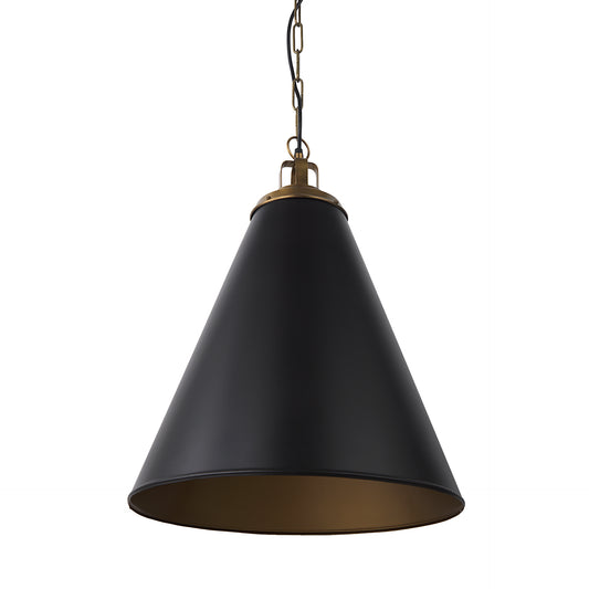 Fenton Pendant Light Black Shade | Gold Metal - pendant-light