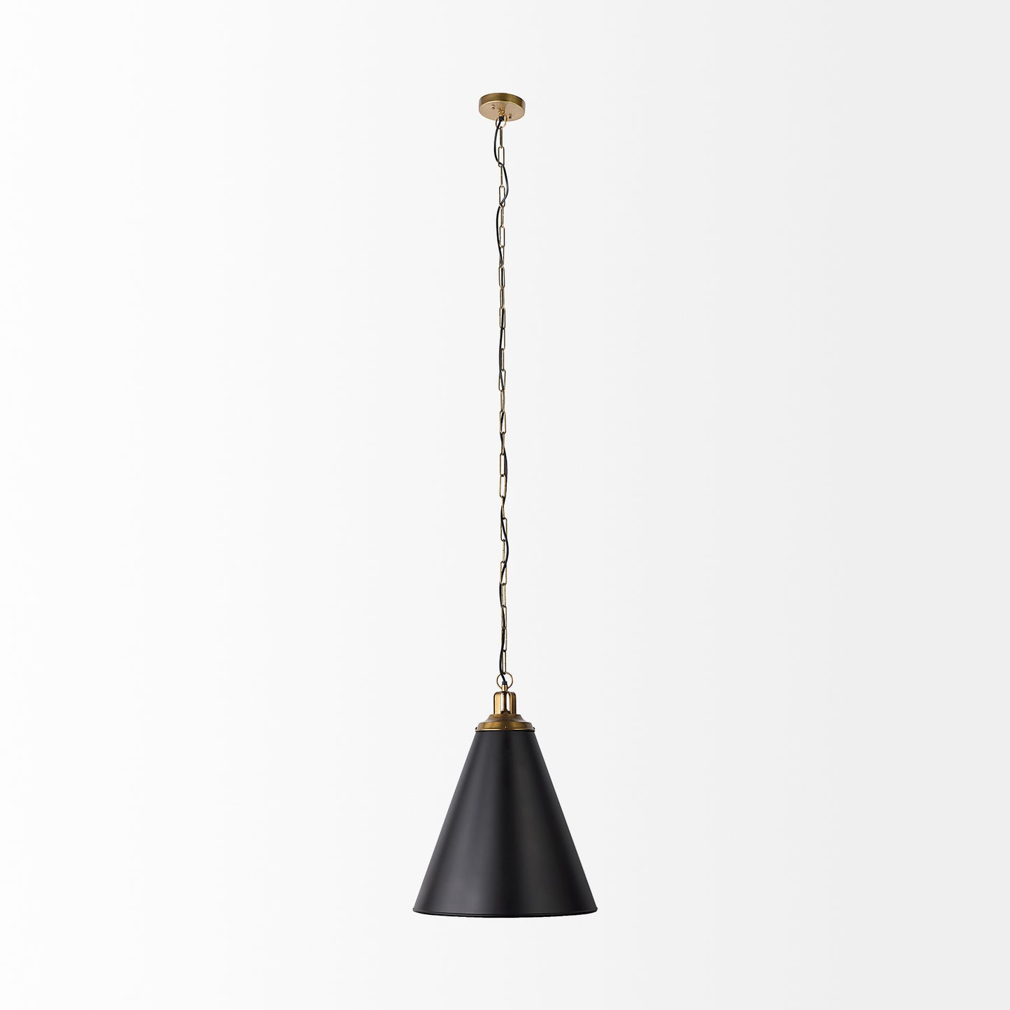 Fenton Pendant Light Black Shade | Gold Metal - pendant-light