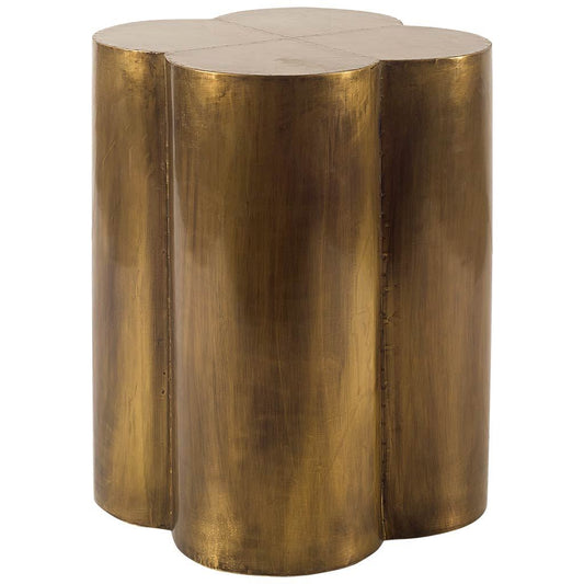 Quatrefoil Accent Table Brass Cladding - accent-tables