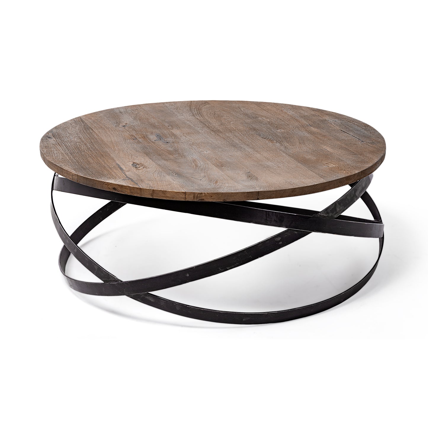 Triumph Coffee Table Brown Wood | Black Metal - coffee-tables