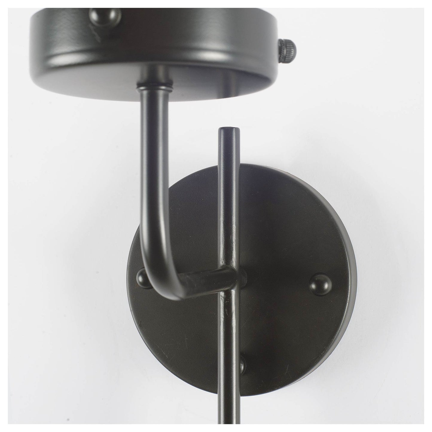 Bougeoir I I 8x20 Gray Metal Cylindrical Glass Shade Wall Sconce