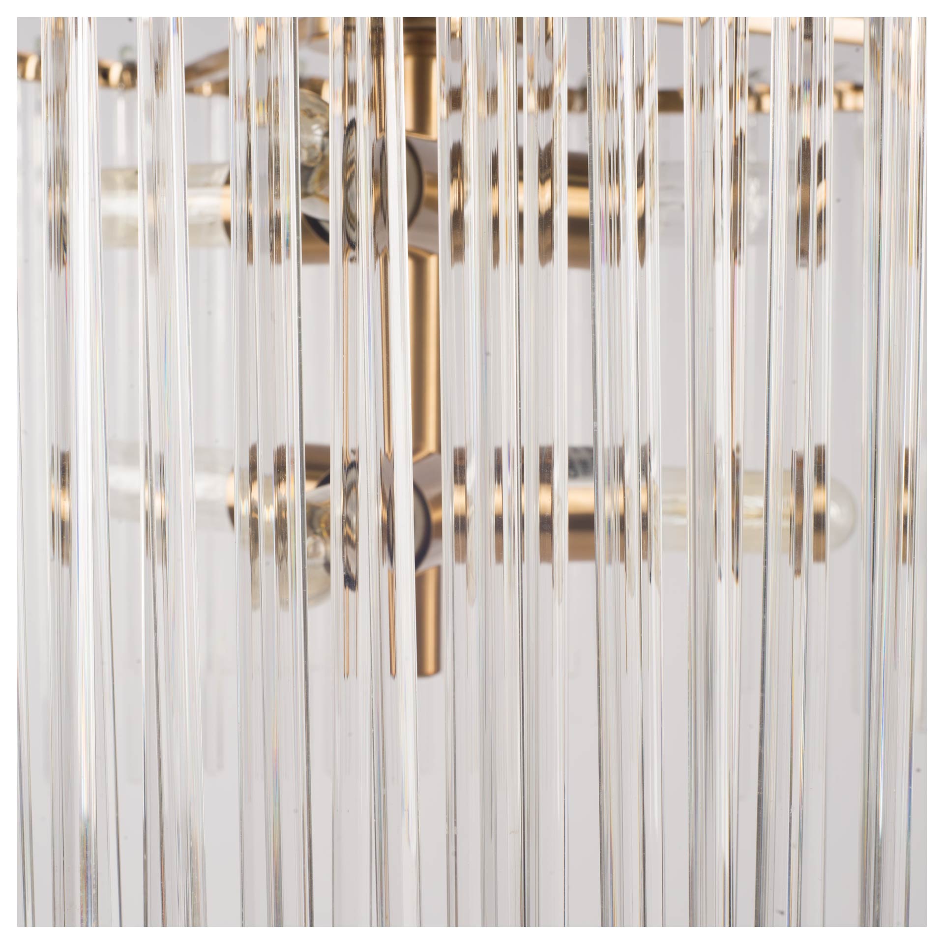Elsa Chandelier Gold Metal | Frosted Glass - chandeliers