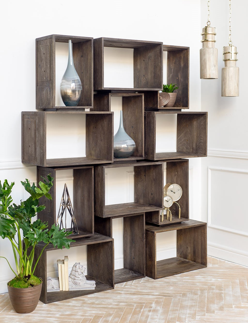 Simul Shelving Unit Gun Metal Gray | Large - shelving