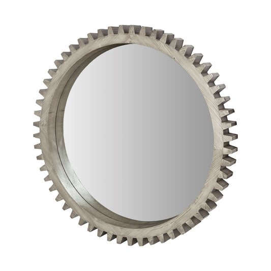 Cog Wall Mirror XL Gray Wood | 44’’ - wall-mirrors-grouped