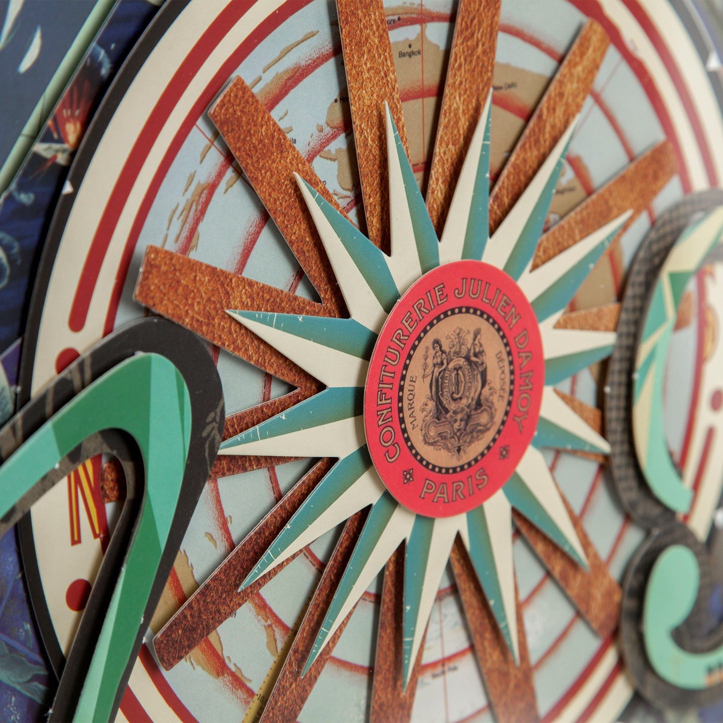 Ace of Spades II Playing Card a Paper Mosaik Collage Framed Art under Glass