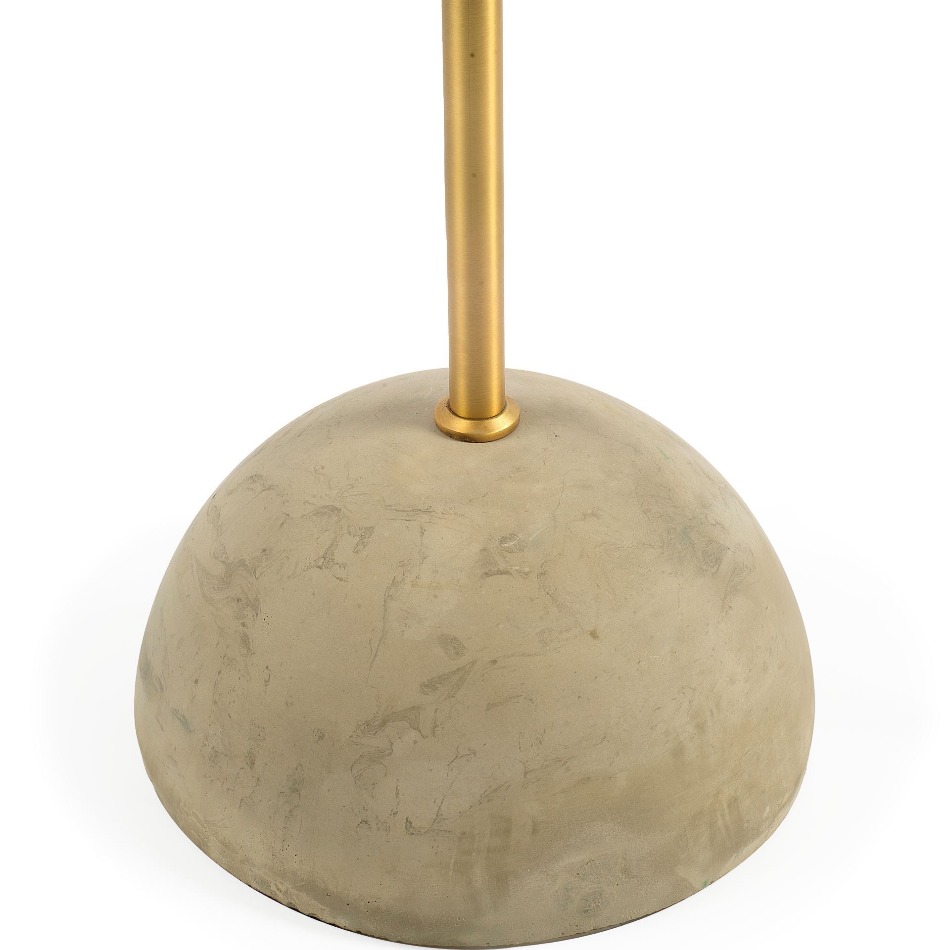 Denmark (55.1"H) Black/Gold Concrete Base Metal Shade Floor Lamp