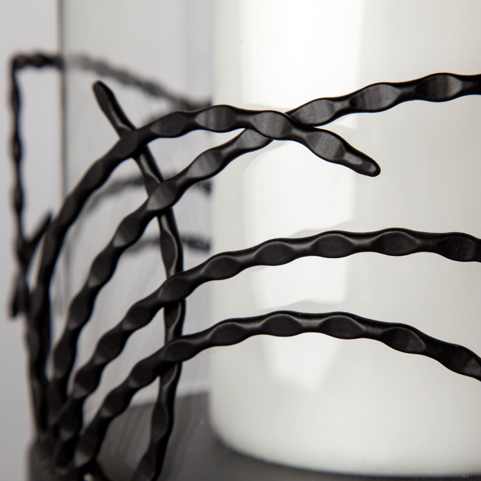 Cutlass I Set of Two Black Metal Base Table Candle Holders